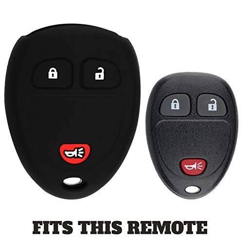 2 For 07-16 Cadillac Chevy Buick Saturn Suzuki GMC Rubber Keyless Entry Remote key Fob Skin Cover Protector OUC60270, OUC60221, 15913420