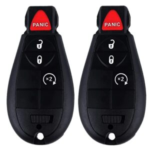 keyless entry remote control car key fob for dodge ram 1500 2500 3500 truck pickup 2009-2012 dodge charger/durango/journey/challenger/j eep grand cherokee/commander (m3n5wy783x) pack of 2