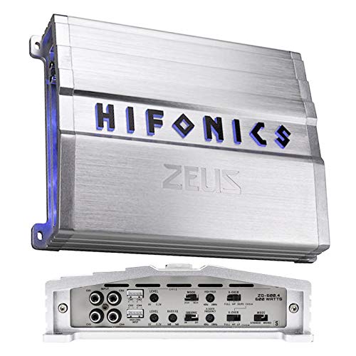 Hifonics ZG-600.4 600W Zeus Gamma Series 4-Channel Car Audio Subwoofer Amplifier with Gravity Magnet Phone Holder