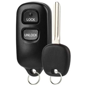 keyless entry remote fob + ignition key fits 2001 2002 2003 toyota highlander + prius (hyq12bbx 4c)