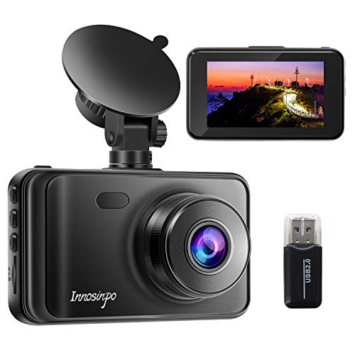 Innosinpo Dash Cam【2021 New Version】 1080P FHD DVR Car Dashboard Camera Recorder 3" LCD Screen 170° Wide Angle, Super Night Vision, G-Sensor, WDR, Parking Monitor, Loop Recording, Motion Detection