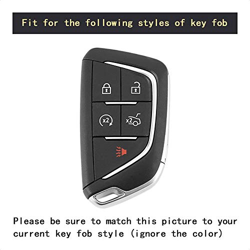 TANGSEN Smart Key Fob Case Pink TPU Protective Cover Compatible with Cadillac CT4 CT5 3 4 5 Button Keyless Entry Remote Control Accessories