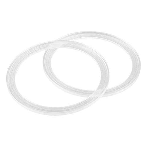 X AUTOHAUX 2Pcs for 6.5 Inch Car Speaker Spacer Ring Acrylic Transparent Mounting Spacer Plate 146mm ID