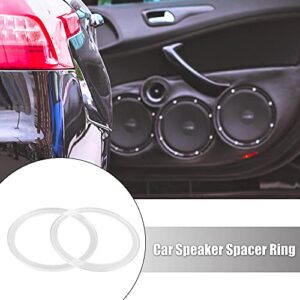 X AUTOHAUX 2Pcs for 6.5 Inch Car Speaker Spacer Ring Acrylic Transparent Mounting Spacer Plate 146mm ID