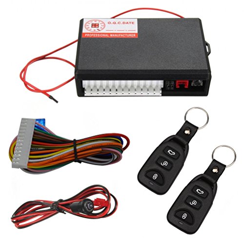 Vankcp Car Central Lock Keyless Entry Car Alarm System, Auto Remote Central Kit Vehicle Door Lock with 2 Remote Controllers