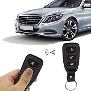 Vankcp Car Central Lock Keyless Entry Car Alarm System, Auto Remote Central Kit Vehicle Door Lock with 2 Remote Controllers