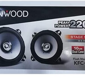 Kenwood KFC1054S 4-Inch 110-Watt 4-Ohm Dual Cone Fantastic Factory Replacement Car Speakers (Set of 2)