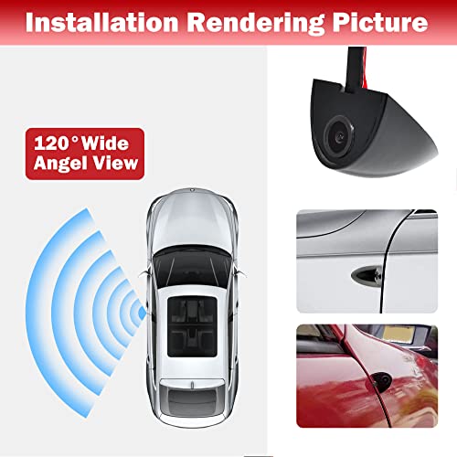 Anina Car Door Side View Camera 120° Wide Angle View Car Camera Replacement for Trailer RV Truck Camper Car Blind Spot Camera