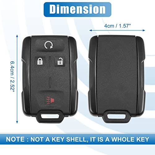 X AUTOHAUX 4 Button Keyless Entry Remote Control Replacement Key Fob Proximity Smart Fob M3N32337100 for Chevrolet Colorado 2015-2021 315MHz
