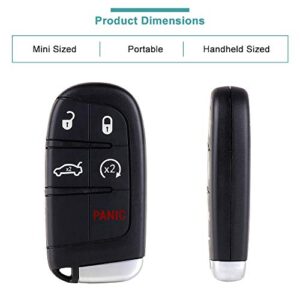 SELEAD Flip Key Fob 5 Buttons Keyless Entry Remote fit for 2011-2016 for Chrysler 300 for Dodge for Charger for Jeep for Grand for Cherokee Antitheft Keyless Entry Systems M3N32337100 1pc US Stock