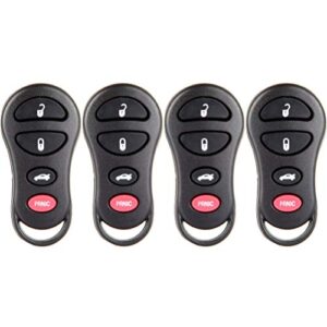 keyless entry remote key fob x 4 for 2001-2009 for jeep liberty for chrysler sebring for dodge stratus for chrysler 300m concorde lhs for dodge intrepid viper (gq43vt17t)-4 buttons