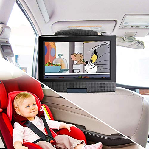 Hikig Car Headrest Mount Holder Strap for Swivel and Flip Style Portable DVD Player - 7 Inch to 11.5 Inch Screen