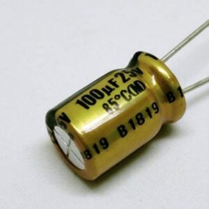 10PCS 100uF 25V Nichicon FG (Fine Gold) Audio Grade, 85 Degree high Temperature Capacitor 8x11.5 mm for high-end Audio
