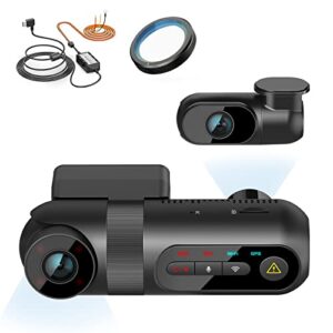 【bundle: viofo t130 3ch with gps + cpl+hk4 hardwire cable】t130 uber 3 channel dash cam, front inside rear car camera, built-in wifi gps, ir night vision, supercapacitor, parking mode, 256gb supported