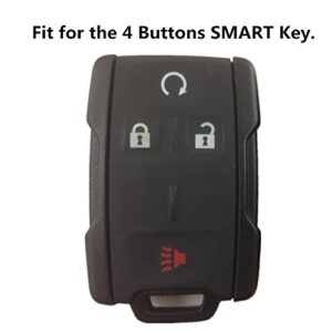 Silicone Rubber Key Fob Case Covers Keyless Remote Jacket Skin Protector for Silverado