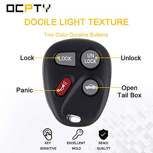 OCPTY 2 X Flip Key Entry Remote Control Key Fob for Chevy for Blazer/for S10/for GMC Sierra 2500/Sonoma/Yukon 1998-2001 for Oldsmobile Bravada 16245100 4 Buttons