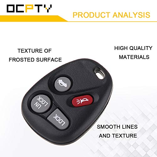 OCPTY 2 X Flip Key Entry Remote Control Key Fob for Chevy for Blazer/for S10/for GMC Sierra 2500/Sonoma/Yukon 1998-2001 for Oldsmobile Bravada 16245100 4 Buttons