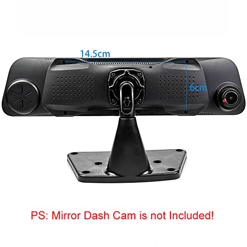 ANSHILONG Mirror Dash Cam Mount Arm with Back Plate Panel Dashboard Installation for Car DVR Instead of Strap (with 14.5 x 6cm Backplate)