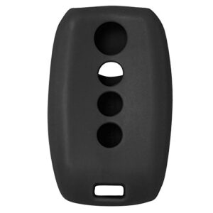 keyless2go replacement for new silicone cover protective case for select kia vehicles with push-button ignition that use prox smart keys sy5xmfna433, sy5xmfna04 (1 pack) – black