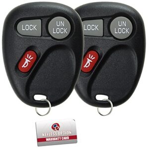 KeylessOption 2 Replacement 3 Button Keyless Entry Remote Control Key Fob for 15042968