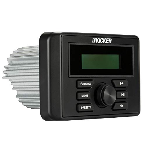 Kicker 46KMC3 Weather-Resistant Gauge-Style Media Center with Bluetooth