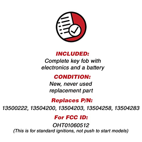 KeylessOption Keyless Entry Remote Control Car Uncut Flip Key Fob Replacement for OHT01060512