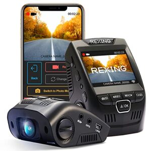 rexingusa v1-4k ultra hd car dash cam with wi-fi 2.4” lcd screen | 170° wide angle dashboard camera recorder with g-sensor | wdr | loop recording | supercapacitor | mobile app | 256gb supported
