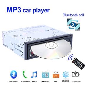 Single Din Car Stereo with DVD Player MP3 Car Radio CD Player with Bluetooth FM Receiver, USB/AUX/TF Card & Remote Control