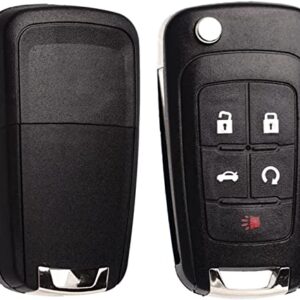 OHT01060512 ASPTS 5 Buttons Key Fob Replacement Flip Car Keyless Remote Fits for 2011-16 Chevy Cruze/Chevy Camaro 2013-2016/Chevy Equinox 2010-2019/Chevy Malibu 2012-2016/for Buick Lacrosse 2010-2016