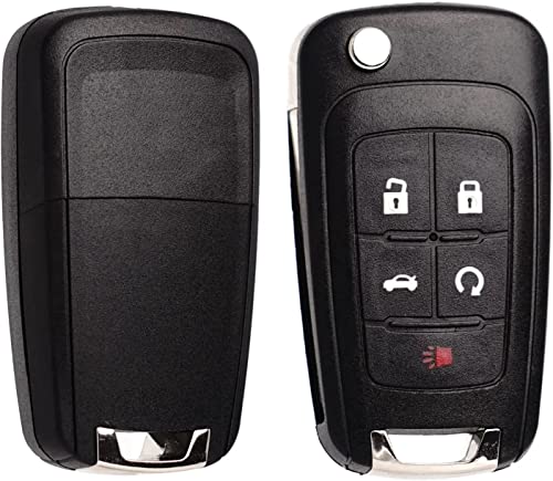 OHT01060512 ASPTS 5 Buttons Key Fob Replacement Flip Car Keyless Remote Fits for 2011-16 Chevy Cruze/Chevy Camaro 2013-2016/Chevy Equinox 2010-2019/Chevy Malibu 2012-2016/for Buick Lacrosse 2010-2016