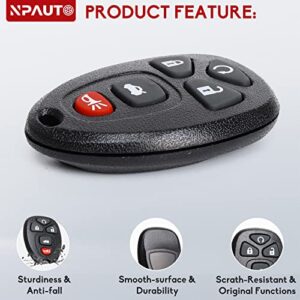 NPAUTO Key Fob Replacement for Chevy Impala 2006 2007 2008 2009 2010 2011 2012 2013, Cadillac DTS Buick Lucerne 2006-2011, Chevy Monte Carlo 06-07 Keyless Entry Remote Start Control OUC60270, OUC60221