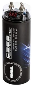 sound storm laboratories c352 3.5 farad car capacitor for energy storage to enhance bass demand from audio system