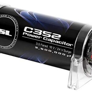 Sound Storm Laboratories C352 3.5 Farad Car Capacitor for Energy Storage to Enhance Bass Demand from Audio System