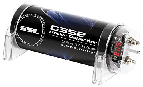 Sound Storm Laboratories C352 3.5 Farad Car Capacitor for Energy Storage to Enhance Bass Demand from Audio System