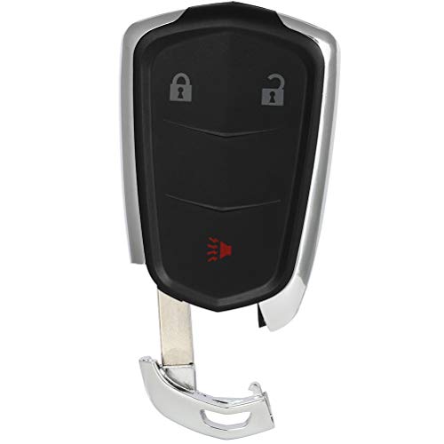 cciyu 1 X Flip Key Fob Uncut Blade (SHELL CASE) 3 Buttons Replacement for Cadillac 2014 2019 SRX 3 BUTTON FCCID: HYQ2AB by AUTO KEY MAX (SINGLE) with FCC: HYQ2AB HYQ2EB