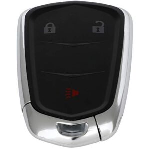 cciyu 1 X Flip Key Fob Uncut Blade (SHELL CASE) 3 Buttons Replacement for Cadillac 2014 2019 SRX 3 BUTTON FCCID: HYQ2AB by AUTO KEY MAX (SINGLE) with FCC: HYQ2AB HYQ2EB