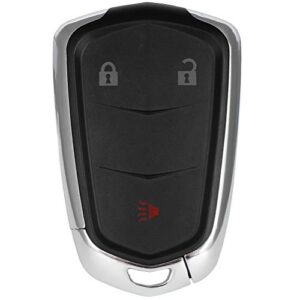 cciyu 1 X Flip Key Fob Uncut Blade (SHELL CASE) 3 Buttons Replacement for Cadillac 2014 2019 SRX 3 BUTTON FCCID: HYQ2AB by AUTO KEY MAX (SINGLE) with FCC: HYQ2AB HYQ2EB