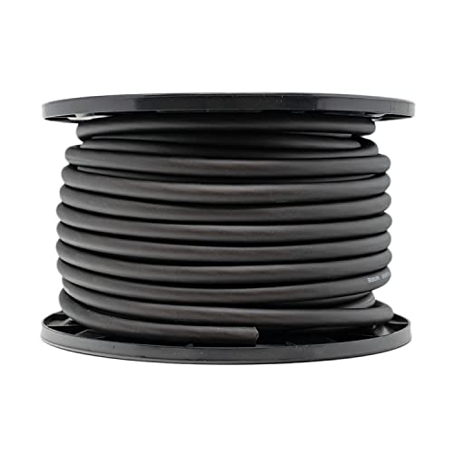 SoundBox Connected 4 Gauge Black Amplifier Amp Power/Ground Wire 100 Feet Superflex Cable 100' Spool