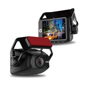 hp f650 full hd 1080p dash cam, built-in g-sensor, 2″ lcd 150° wide angle dashcam, night vision car dash camera, single front mini dash camera for cars