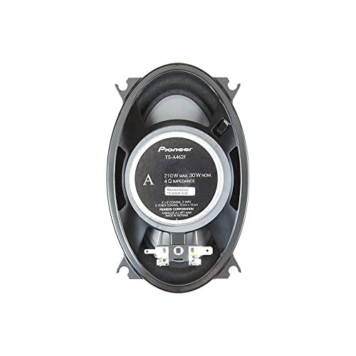 PIONEER TS-A462F A Series 4"x 6" 3-Way, 210 W Max Power, Carbon/Mica-Reinforced IMPP Cone, 11mm Tweeter and 1-5/8" Cone Midrange - Coaxial Speakers (Pair)