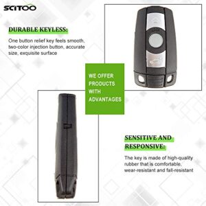 SCITOO 2pcs New Uncut Key Fob Keyless Entry Remote fit for X5 X6 Z4 for 1 3 5 6 7 Accessories KR55WK491