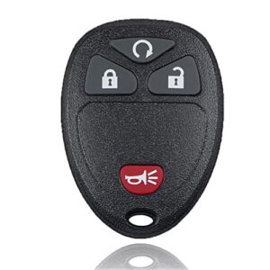 key fob keyless entry remote compatible with chevrolet silverado avalanche captiva equinox express suburban tahoe traverse, gmc sierra acadia savana yukon, 4 buttons replacement ouc60221, ouc60270