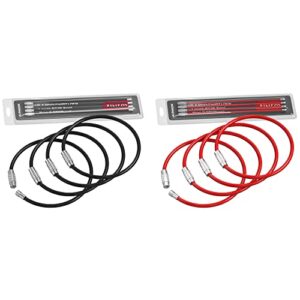 Metal Cable Ring Black and Red Bundle