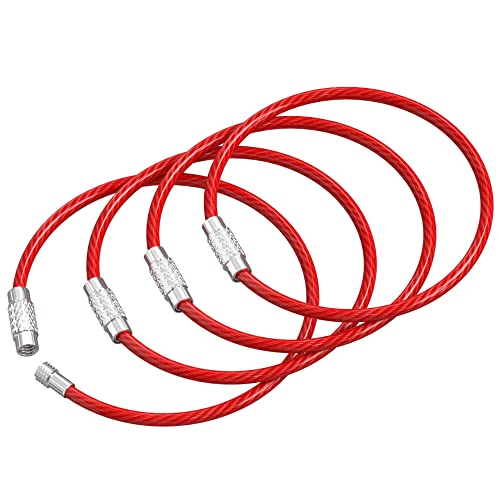 Metal Cable Ring Black and Red Bundle