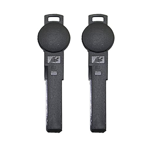 AKS Keys New Smart Key Round Uncut Emergency Blade Key Compatible with Audi (2 Pack)