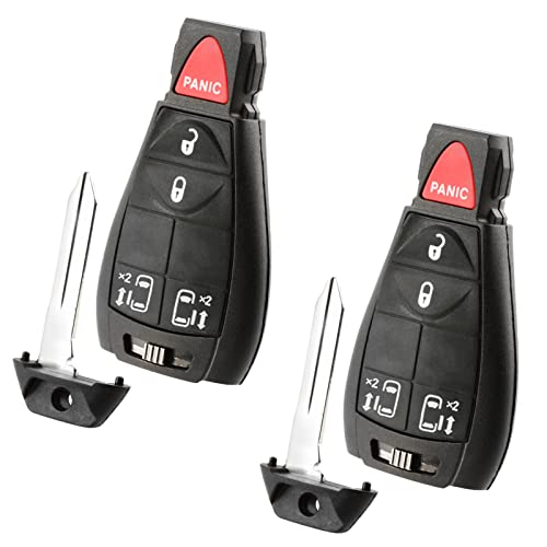 fits Chrysler Dodge Jeep Fobik Key Fob Keyless Entry Remote (M3N5WY783X, IYZ-C01C), Set of 2