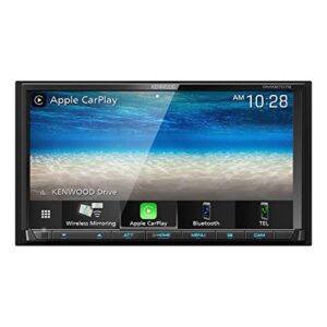 KENWOOD DMX9707S 6.95-Inch Capacitive Touch Screen, Car Stereo, Wired and Wireless CarPlay and Android Auto, Bluetooth, AM/FM Radio, MP3 Player, USB Port, Double DIN, 13-Band EQ, SiriusXM