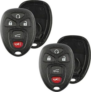 discount keyless replacement shell case and button pad compatible with 15913415, 25839476 (2 pack)