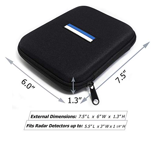 Ramtech Radar Laser Detector Hard Travel Universal Carrying Case, Compatible with Escort Solo S2 S3 S4 5, RD-5110, Beltronics, Cobra, Radenso, Rocky Mountain, Uniden, Whistler, WLZline - CCRD