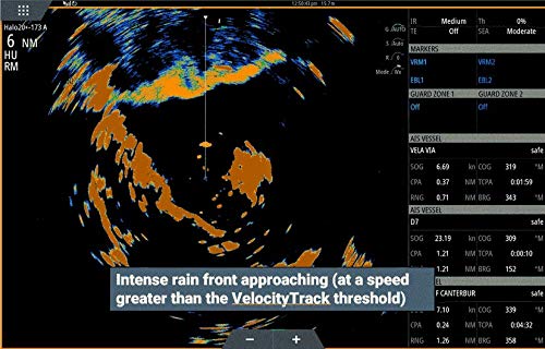 Simrad HALO20+ 36 NM 20-inch Pulse Compression Radar, 60 RPM, with Collision Avoidance and VelocityTrack, Dual Range Doppler Technology Built-in